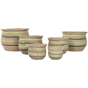 Vaso Home ESPRIT Marrone Verde Fibra Arabo 44 x 44 x 33 cm (6 Unità) - Foto 1 di 4