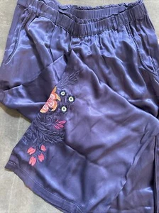 Pantalones bordados florales sedosos Johnny Was para mujer talla M ¡Nuevos! - Imagen 1 de 6