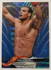 Paulo Costa 2018 Topps UFC Chrome Blue Wave Refractor 25/75 Rookie Card RC #49