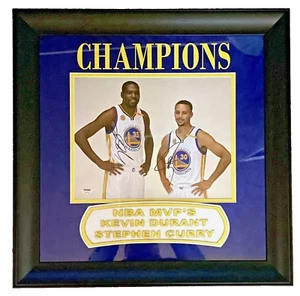 Stephen Curry & Kevin Durant signed/Framed 11x14 photo - Warriors, MVP- PSA/DNA - Picture 1 of 5