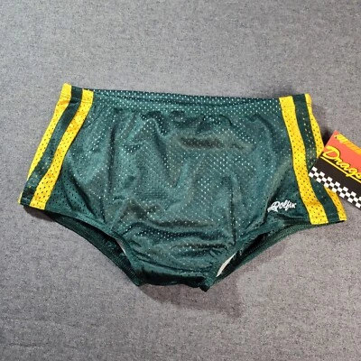 Nuevo con etiquetas Pantalones Cortos de Natación Dolfin Dragster Para Hombres Malla Talla 26 Rayas Verdes Amarillas Foto 1 de 4