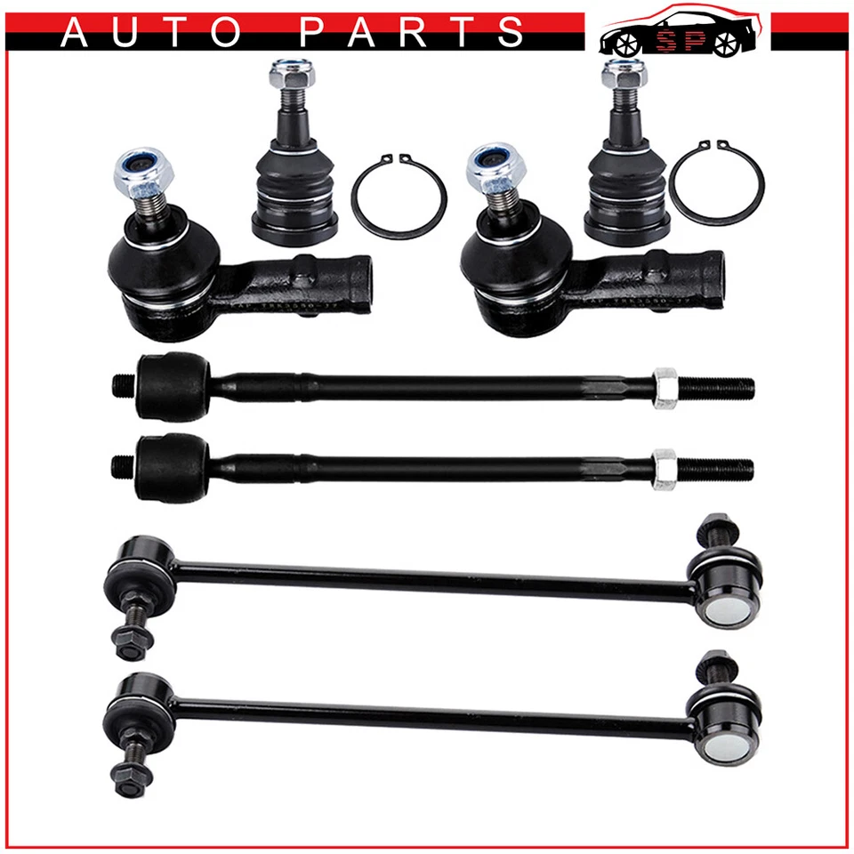 Kit de barra estabilizadora de rótula de extremo de varilla de amarre de suspensión de 8 piezas para 04-11 Mitsubishi Galant Foto 1 de 1