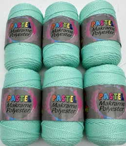 Anatolya 2mm Polyester Crochet Cord - Bags Macrame - 6x100g Rolls - Mint Green - Picture 1 of 10