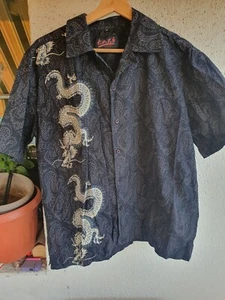 Dragon Shirt T.O.S.H. Y2K All Over Print sz M - Picture 1 of 10