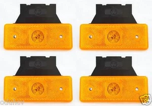 4x Orange LED Begrenzungsleuchten E Markiert Lampe Lkw Anhänger Wohnmobil Lkw - Zdjęcie 1 z 2