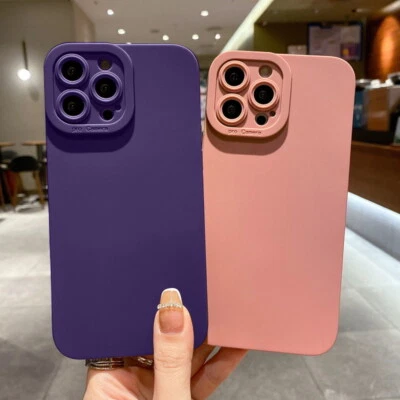 For iPhone 15 14 Max 13 12 Pro 11 XS Silicone Shockproof Soft Luxury Case Cover - Image 1 of 4