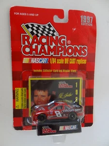 1997 Racing Champions Hut Stricklin 1/64 Ford T-Bird #8 Card & Display Stand. - Bild 1 von 5