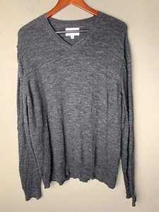 Suéter Pullover Gris Cuello en V 100% Algodón Talla L Lucky Brand Para Hombres - Imagen 1 de 5