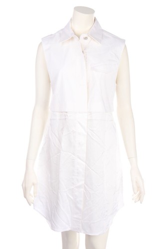 Abito Alexander Wang Toppa Tasche 6 = D 36 bianco sporco NUOVO