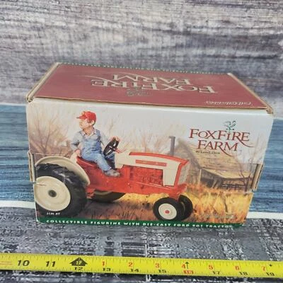 Vtg 1995 Ertl fox fire farms 1/16 Ford 901 n/frontend diecast tractor w/man - Image 1 of 4