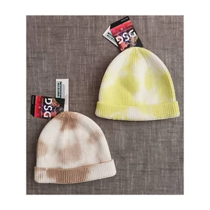 New DSG Twitch Allison Toddlers OS Tie-Dye Yellow And Taupe Knitted Beanies  - Picture 1 of 9