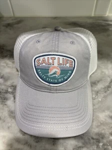 Salt Life "Salty State of Mind" Gray  Fishing/Trucker Style Cap-SnapBack - Picture 1 of 2