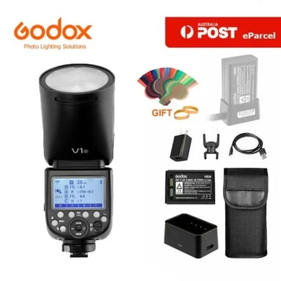 Godox V1- C /S /N /F 2.4G TTL HSS Round Head Camera Flash Speedlite with Battery - image 1 of 4