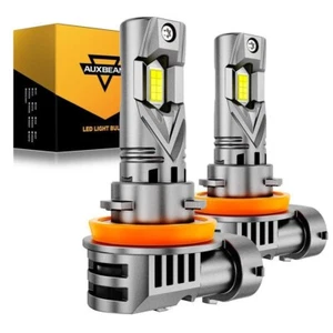AUXBEAM H11 LED Headlight Bulb Low Beam 60W 20000LM 6500K White Extremely Bright - Picture 1 of 12