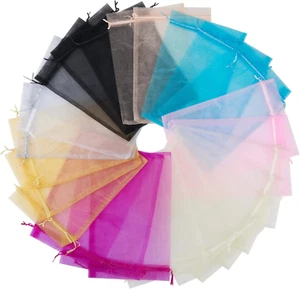 50 Pcs 6X9 Inches Wedding Party Favor Gift Bag Drawstring Organza Bags 10 Color - Picture 1 of 12
