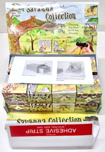 Nuevo Lote de 16 Encantadoras Cajas Pequeñas Colección Savanna Jirafa Cebra Sabana Leopardo - Imagen 1 de 3