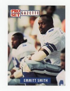 1991 Pro Set Gazette NFL Football Card Emmitt Smith Collectible #1