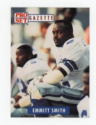 1991 Pro Set Gazette NFL Football Card Emmitt Smith Collectible #1 - Image 1 of 2