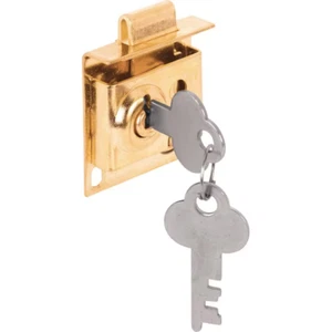 5/16 In. Bolt Throw Steel Brass-Plated Mailbox Lock with Offset Keyway - Picture 1 of 2