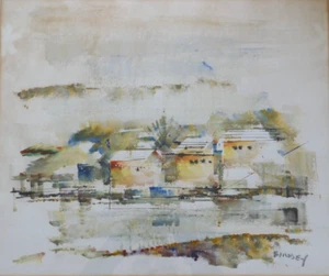 Alfred Birdsey (1912-1996) Watercolour. Bermuda Coastal View - Picture 1 of 4