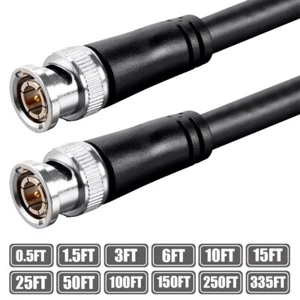0.5FT BNC Male to Male UHD SDI RG12 Digital Video Coax Coaxial Cable 75 Ohm LOT - Picture 1 of 14