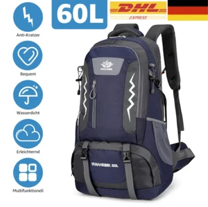 60L Herren Rucksack Wasserdicht Outdoor Sport Trekking Reise Wanderrucksack` - Bild 1 von 12
