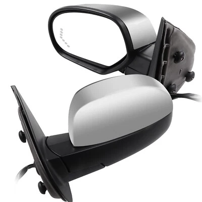 Pair Mirrors Power Heated Memory Arrow Signal For Chevy Silverado GMC Yukon XL Foto 1 de 4