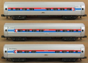 Williams Amtrak 60' Amtrak Amfleet 3-Car Passenger Set O-Gauge *VIDEO* - Bild 1 von 7