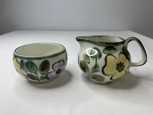 Boch Bélgica IN THE MOOD Crema y Azúcar Cerámica Pintada a Mano - Imagen 1 de 5