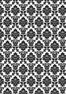Black & White Printed Wallpaper A4 Sized Edible Wafer Paper / Icing Sheet  - Picture 1 of 1