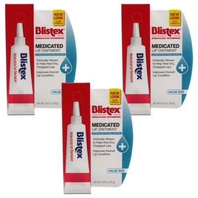 Paquete de 2, ungüento medicado para labios Blistex, tamaño de valor de 0,35 oz Foto 1 de 3
