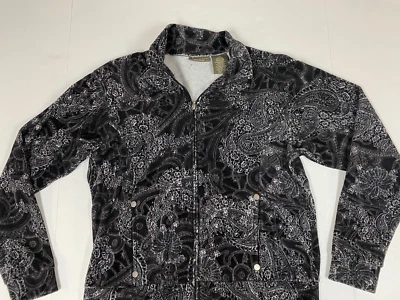 Женская куртка Jane Ashley S черная на молнии пейсли - Изображение 1 из 4