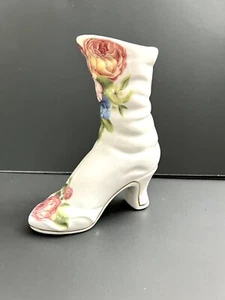 Jarrón de cerámica victoriano Godinger 6,5" h floral antiguo reflejos de colección - Imagen 1 de 12