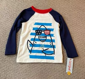 Cat & Jack Boys SZ 4T Red/White/Blue Rash Guard TGT ๐ฏ swim shirt NWT - Picture 1 of 7