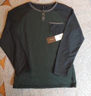 Camisa pulóver Ocean Current para niños. Verde/gris. Talla grande. Nuevo con etiquetas. B45 Foto 1 de 2