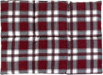GIRAFFENLAND 6-Kammer Wärmekissen 40x30 - Körnerkissen Rückenkissen groß Flanell karo-rot