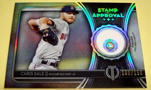 ๐ฅ 2020 TOPPS TRIBUTE CHRIS SALE STAMP OF APPROVAL GAME JERSEY #100/150 RED SOX - Picture 1 of 6