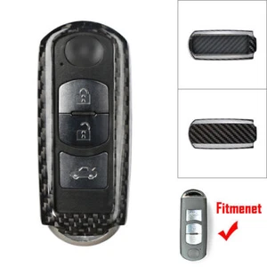 Remote Key Shell Cover Case Fit Mazda 2/3/5/6/CX3/CX5/CX7/CX9/MX5 Carbon Fiber - Picture 1 of 8