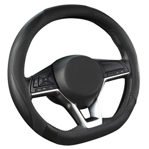 Flat Bottom Car Steering Wheel Cover for Nissan,D Shaped Steering Wheel Cover... - Picture 1 of 8