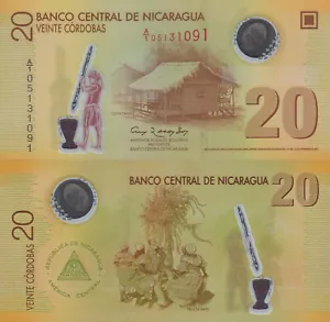 Nicaragua 20 Cordobas (2009) - Polymer/Local People/p202a UNC - Picture 1 of 3