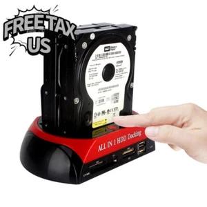 All in 1 Hard Drive Docking Station USB 2.5" 3.5" SATA Dual IDE HDD Disk Dock - Picture 1 of 9
