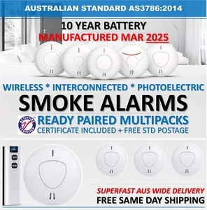 ANKA WIRELESS INTERCONNECTED PHOTOELECTRIC Smoke Alarm Detector Qld 10 YEARS - Picture 1 of 57