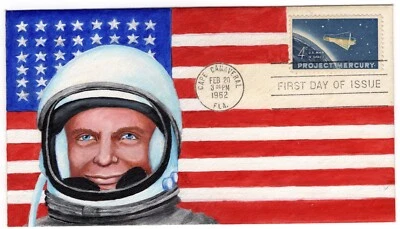 #1193 Project Mercury 1962 Space FDC - Amaya Add-On Hand-Painted - Image 1 of 2