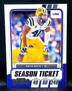 Panini Contenders Draft Picks Football - DEVIN WHITE - LSU - Bild 1 von 2