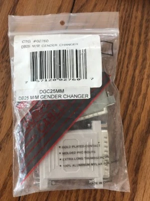 CTG #02760 DB25 M/M Gender Changer DGC25MM Ships N 24h - Image 1 of 3