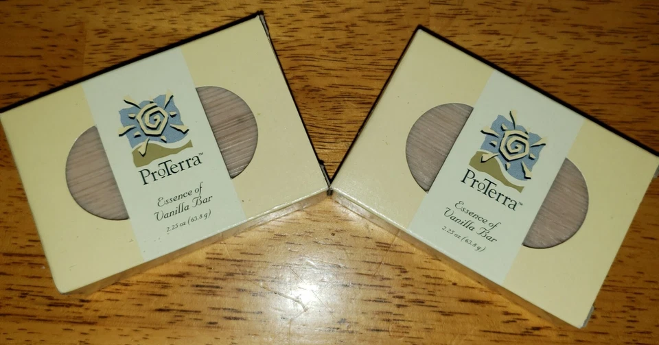 Lot of 2 Vintage ProTerra Essence of Vanilla Soap Bars HTF Discontinued Stocking - Image 1 of 4