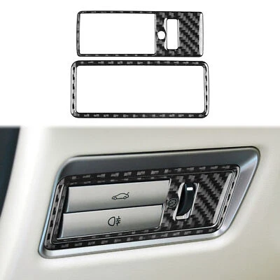 Tapicería de interruptor de faros de fibra de carbono real para Jaguar XF 2008-2011 Foto 1 de 4