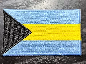 PARCHE Bordado Bandera del País de las BAHAMAS *NUEVO* MEZCLA Y COMBINA ¡COMPRA 3 OBTÉN 2 GRATIS! - Imagen 1 de 1