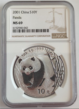 NGC MS 69 2001 China S10Y Panda China Commemorative Coin In Stock