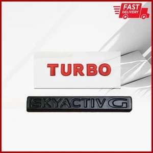 Matte Black Red TURBO & SKYACTIV G Emblem Badge Replace For CX-5 CX-30 CX50 CX60 - Picture 1 of 1
